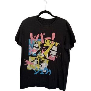 My Hero Academia All Might Graphic T-Shirt Black Anime Manga Large